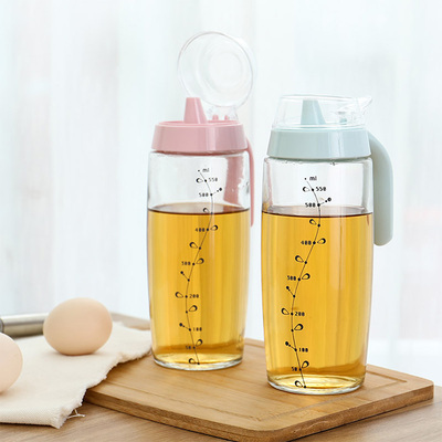 家用酱油醋瓶厨房用品透明带盖防漏储油罐调料壶装油瓶子玻璃油壶