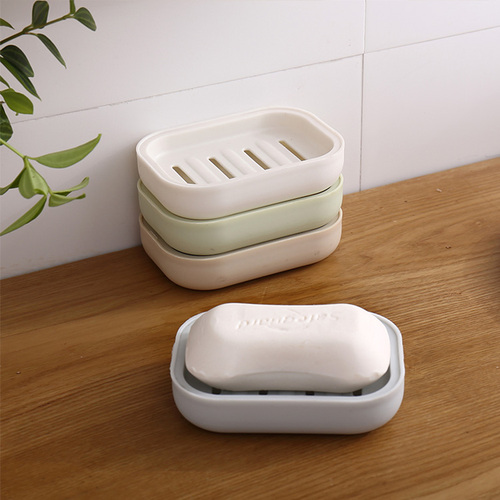 创意大号加厚日式双层塑料沥水香皂肥皂盒卫生间洗衣皂托皂架罩盒